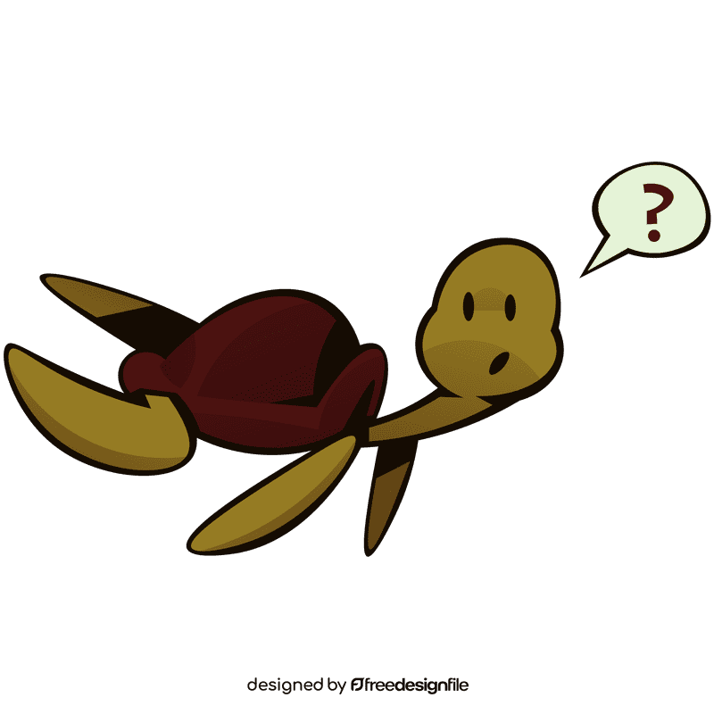 Sea turtle question clipart