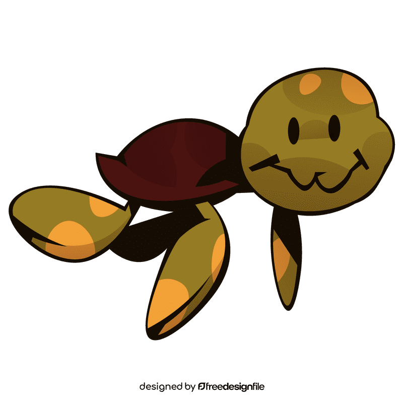 Sea turtle side clipart