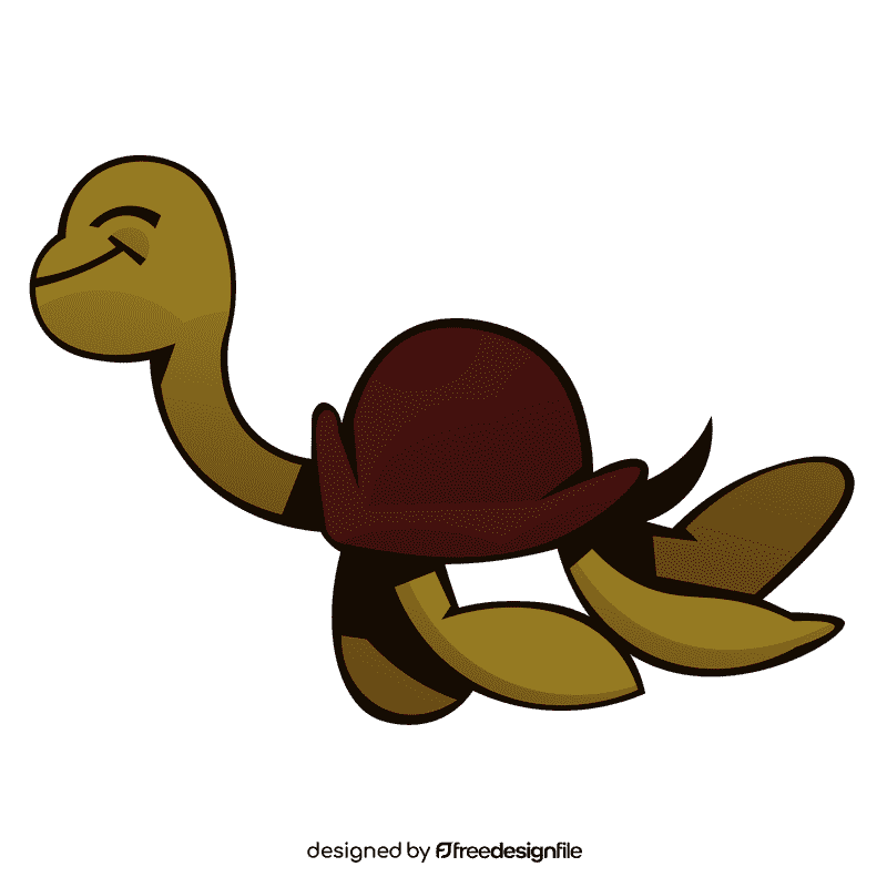 Sea turtle swimming clipart