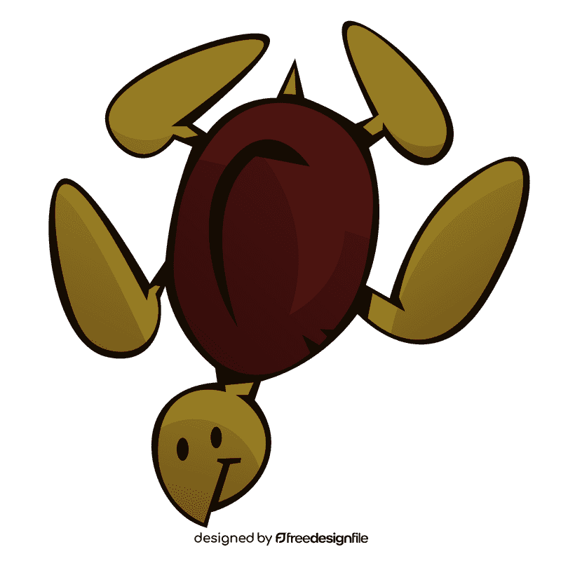 Sea turtle top view clipart