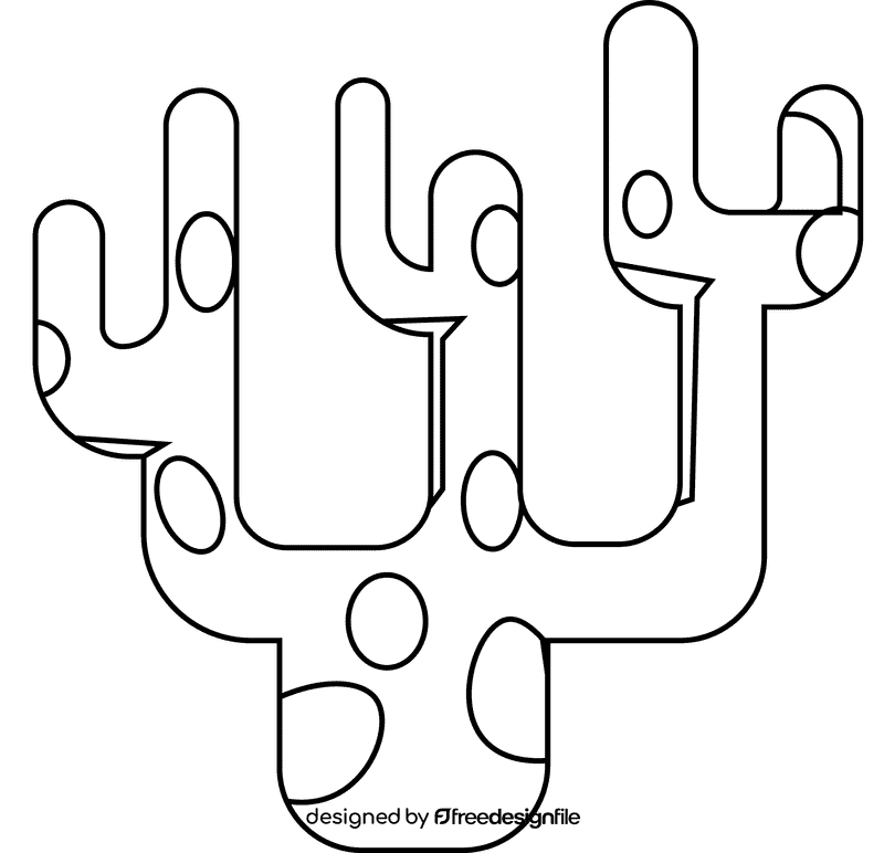 Sea weed holes black and white clipart