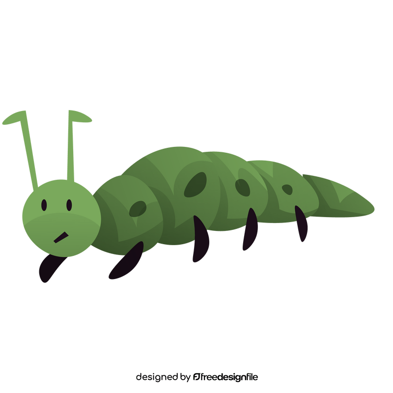 Cute caterpillar cartoon clipart