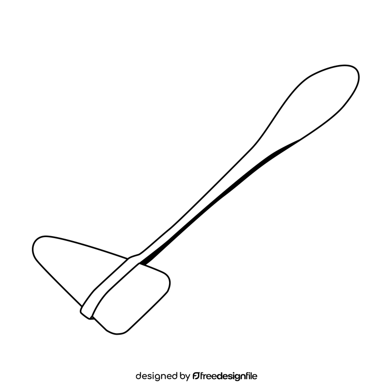Doctor hammer drawing black and white clipart