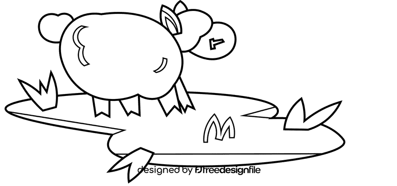 Shepherd grass black and white clipart