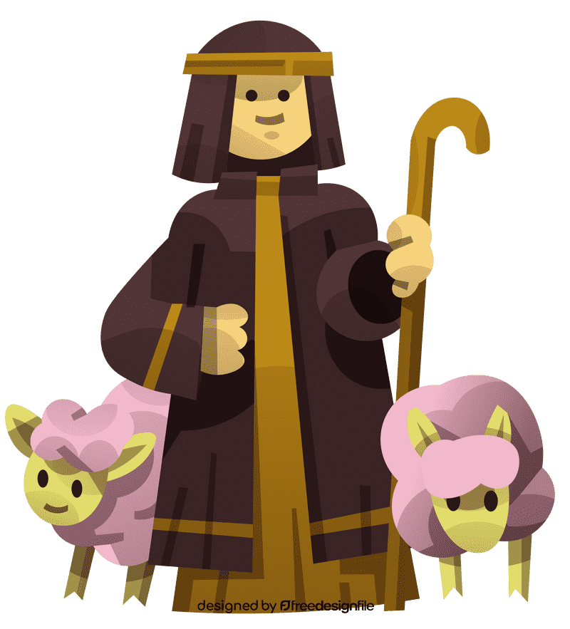 Shepherd standing clipart