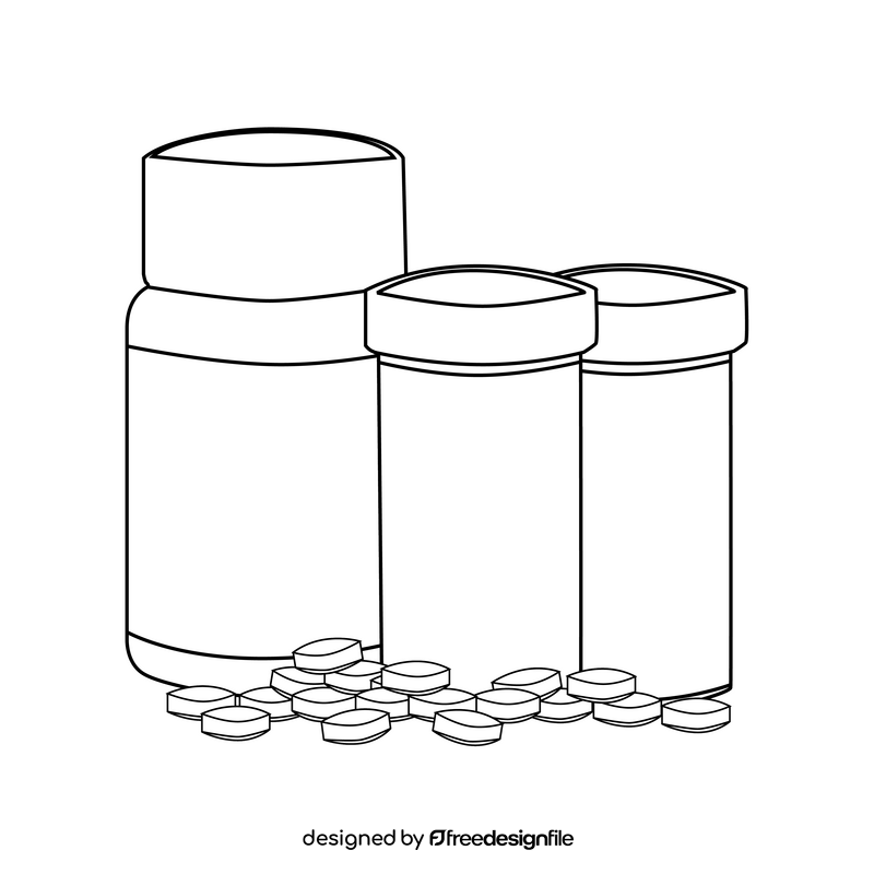 Drugs drawing black and white clipart