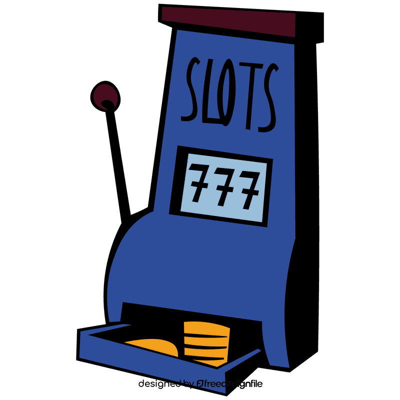 Slot machine blue clipart