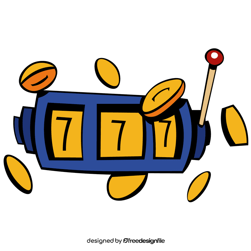 Slot machine coins clipart
