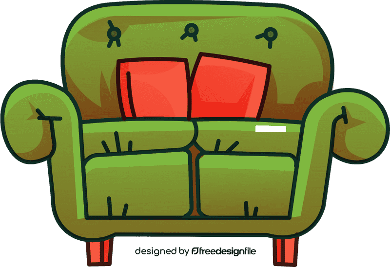 Sofa front chair clipart