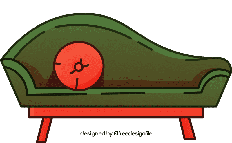 Sofa round pillow clipart