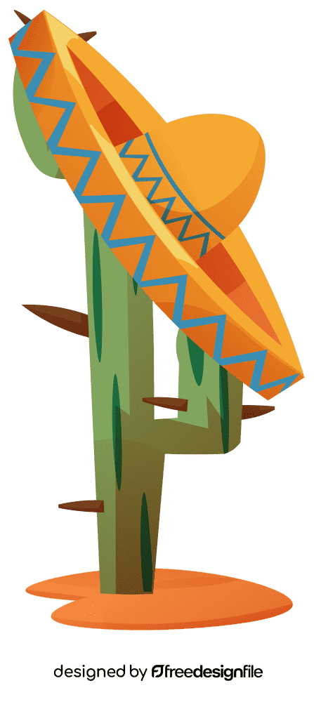 Sombrero cactus clipart