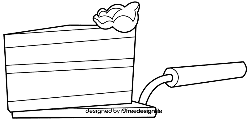 Spatula cake black and white clipart