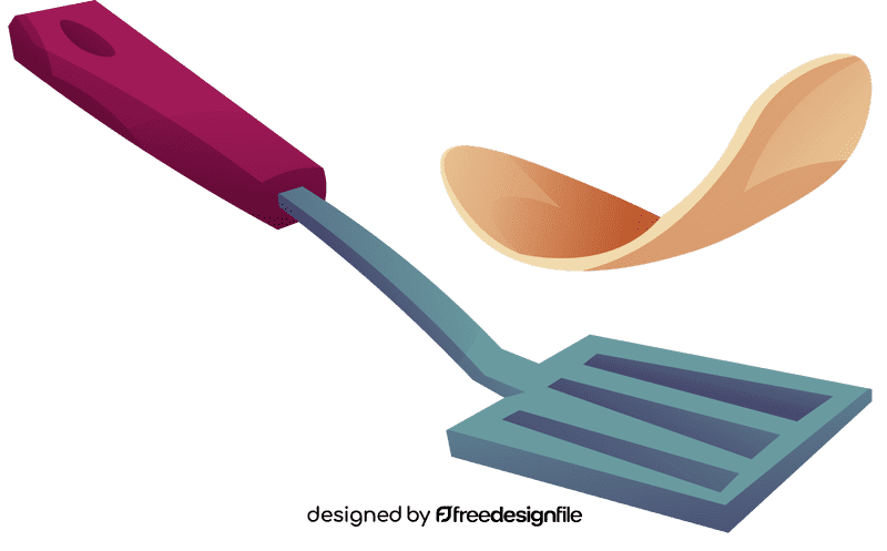 Spatula pancake clipart