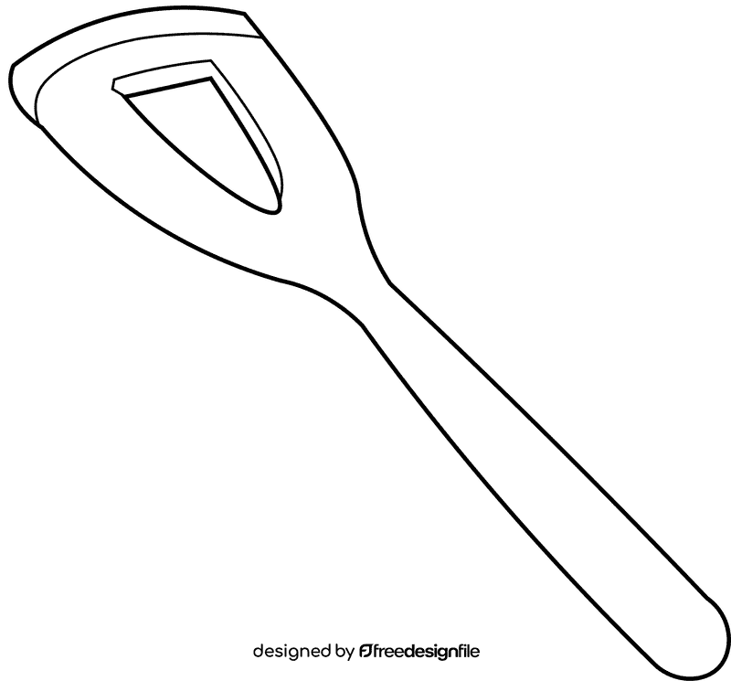 Spatula silicone black and white clipart