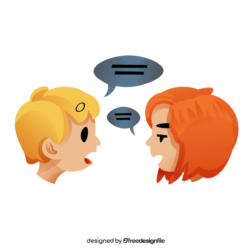 Speaking discussion clipart