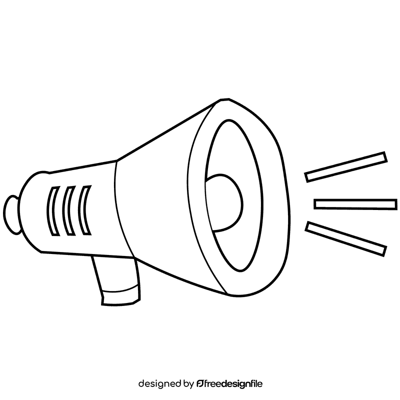 Speaking speaker black and white clipart