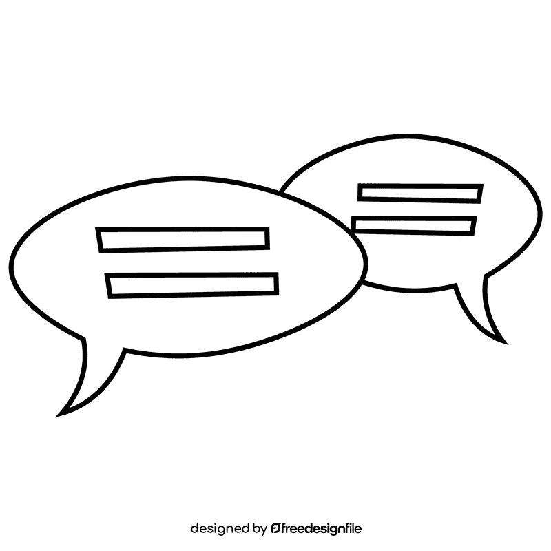 Speech dialog black and white clipart