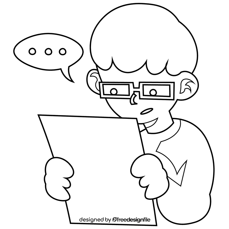 Speech performance black and white clipart