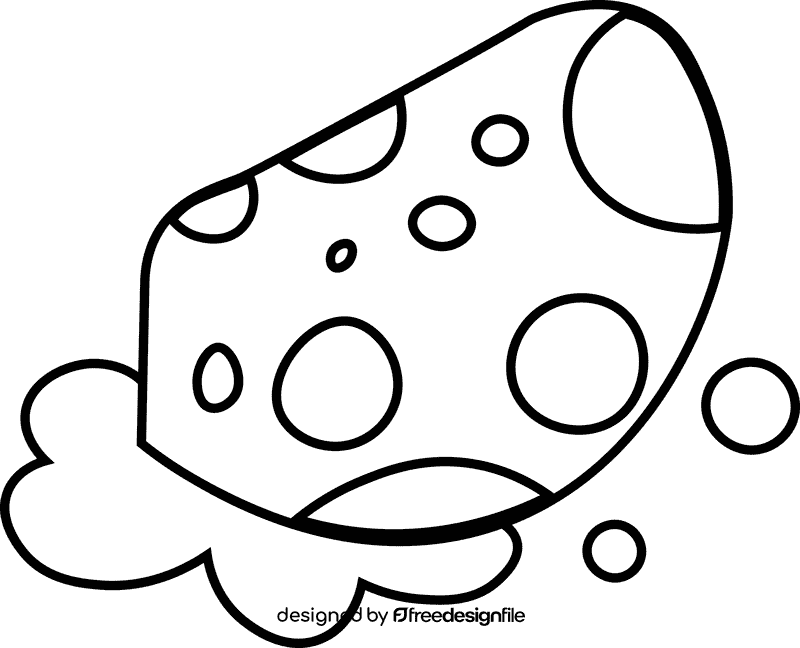 Sponge bubble black and white clipart