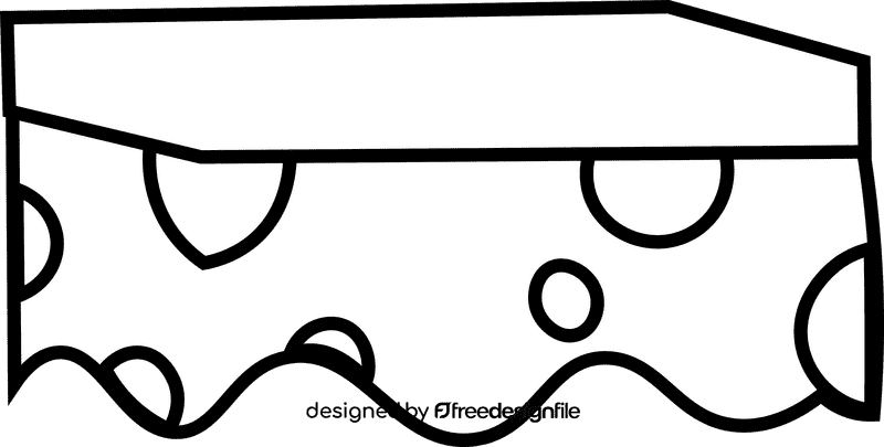 Sponge curvy black and white clipart