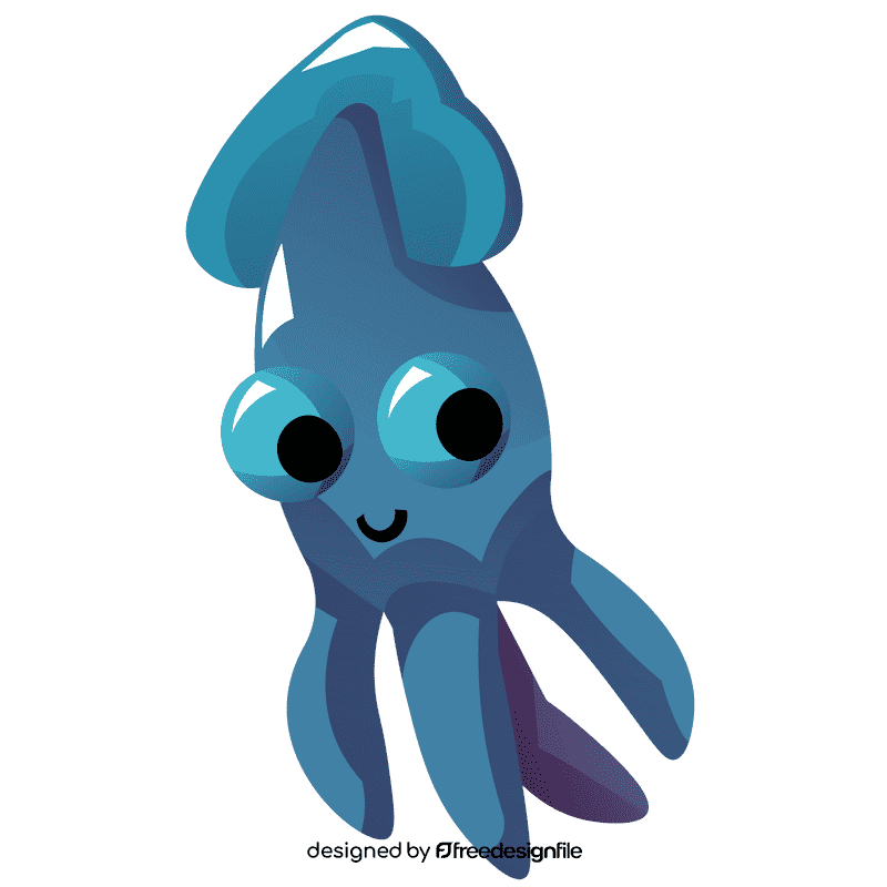 Squid cute clipart