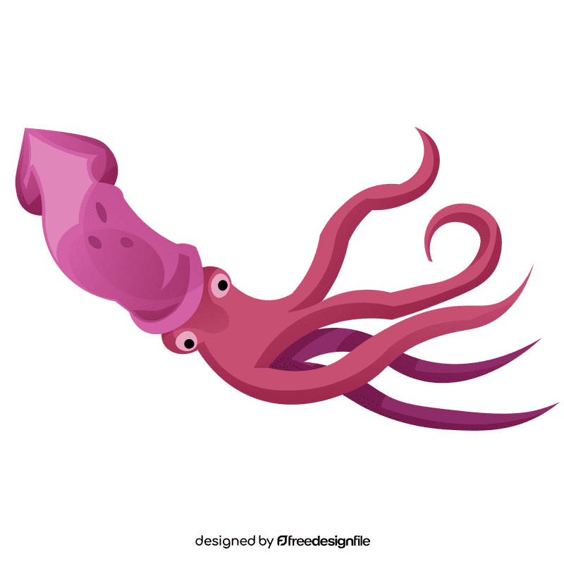 Squid long clipart