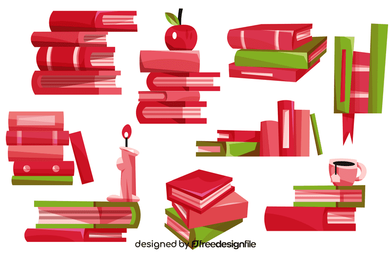 Stack of books vector