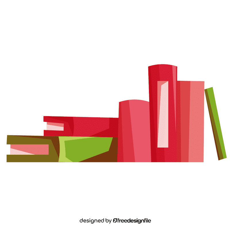 Stack of books line clipart