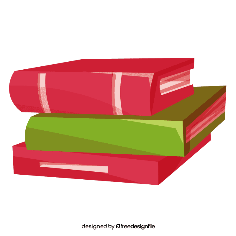 Stack of books three clipart