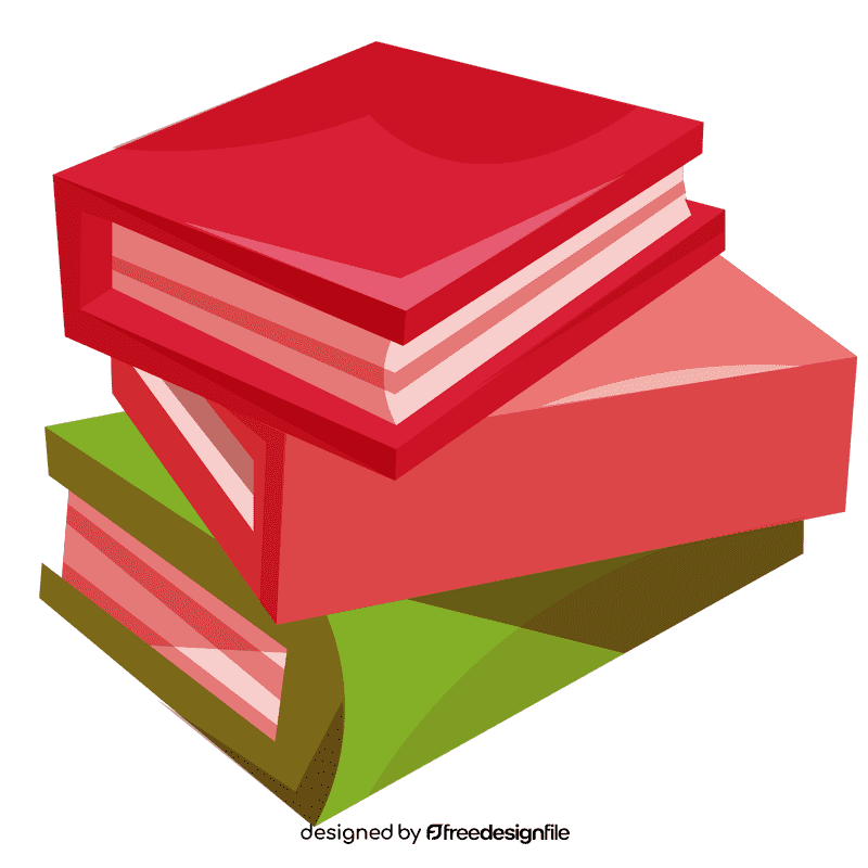 Stack of books three clipart