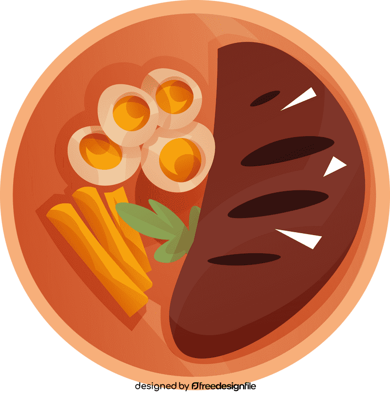 Steak dish clipart