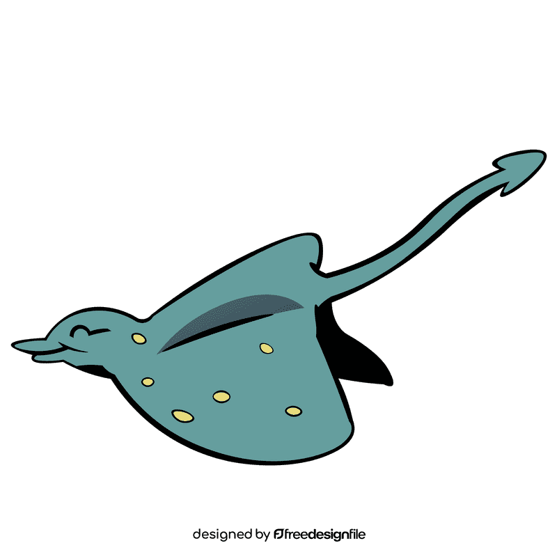 Stringray side clipart