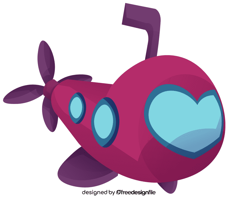Submarine love boat clipart