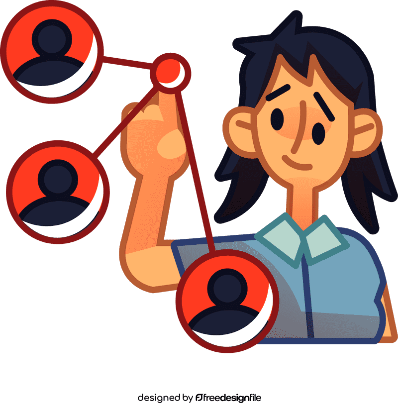 Team connections clipart