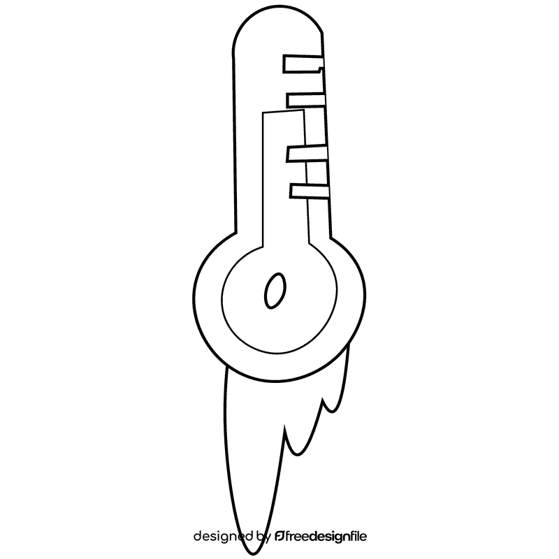 Temperature low black and white clipart