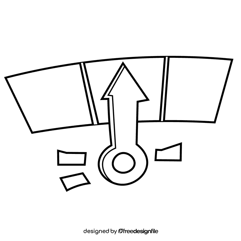 Temperature normal black and white clipart