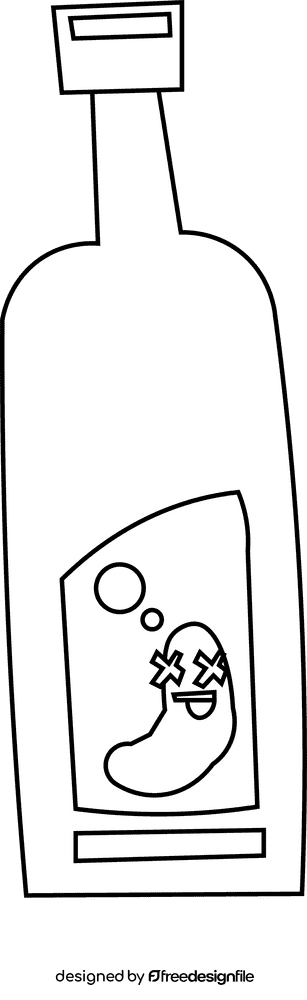 Tequila dead black and white clipart