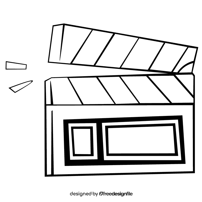 Theater cuter black and white clipart