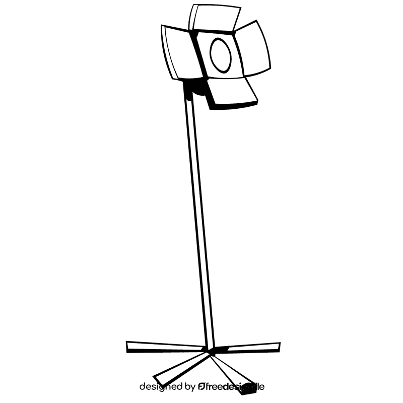 Theater lamp black and white clipart