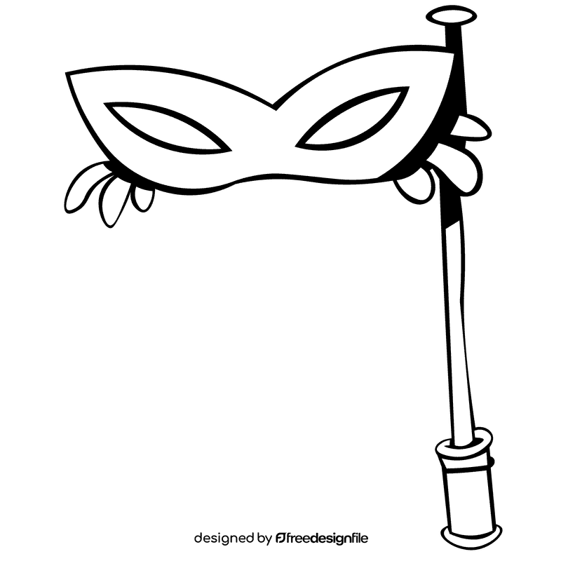 Theater mask black and white clipart