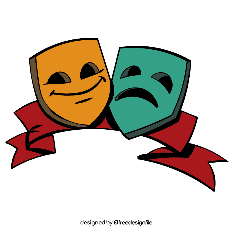 Theater masks clipart