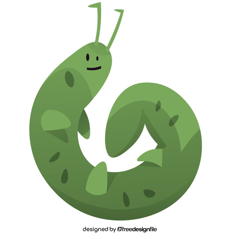 Cute caterpillar circle clipart
