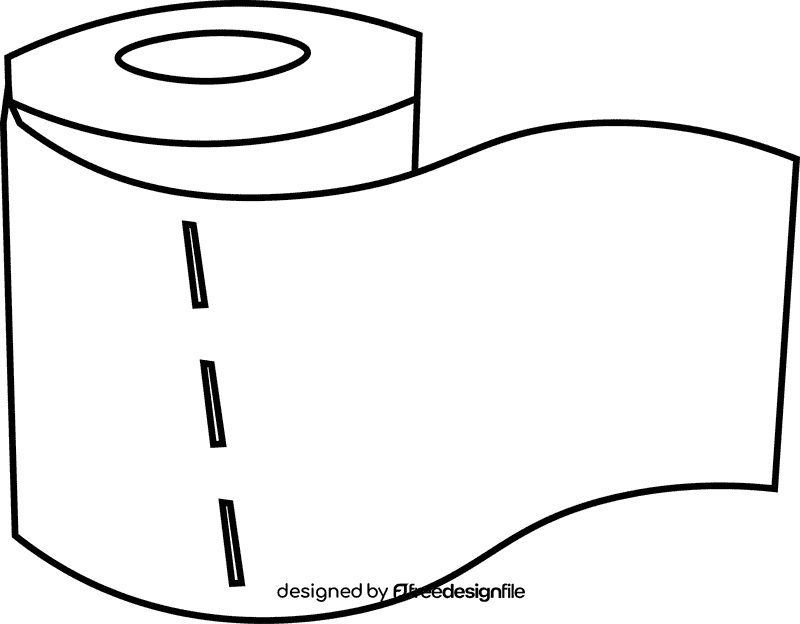 Toilet paper roll pink black and white clipart