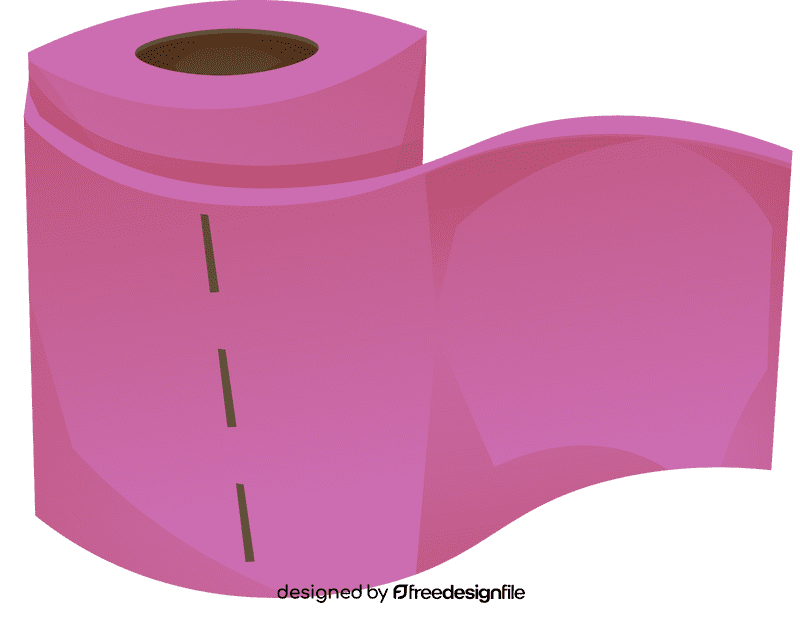 Toilet paper roll pink clipart