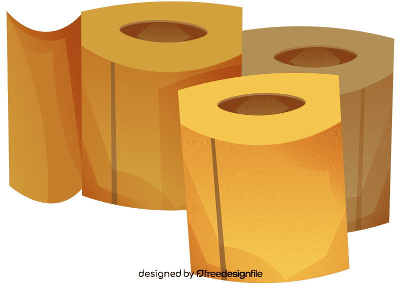 Toilet paper roll trio clipart