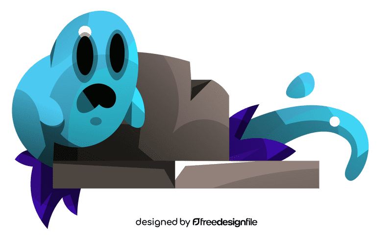Tombstone ghost clipart