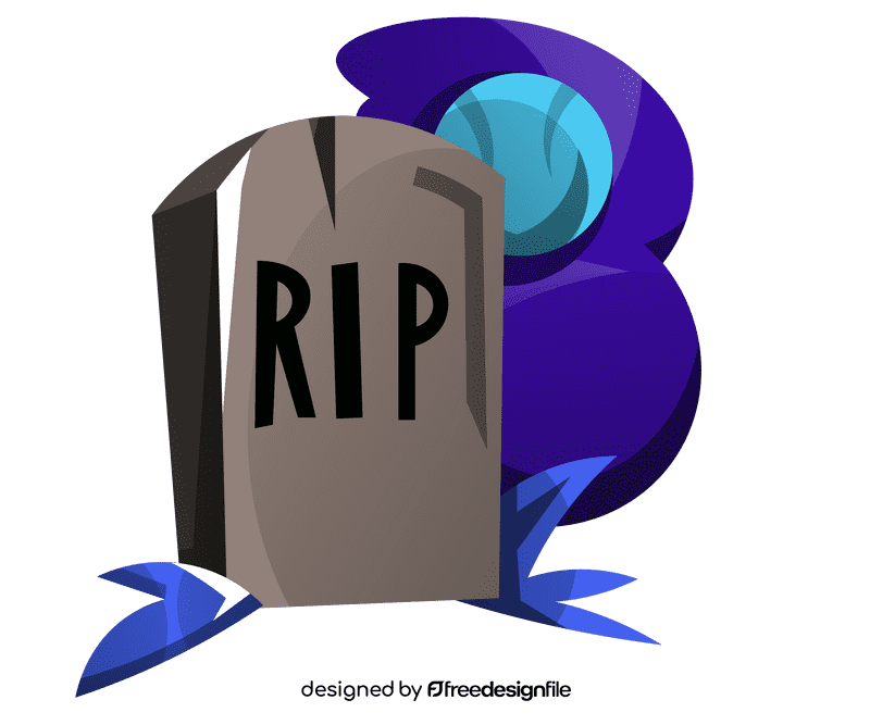 Tombstone moon clipart