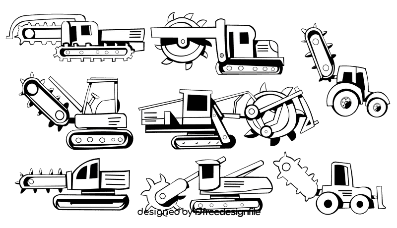 Trencher black and white vector