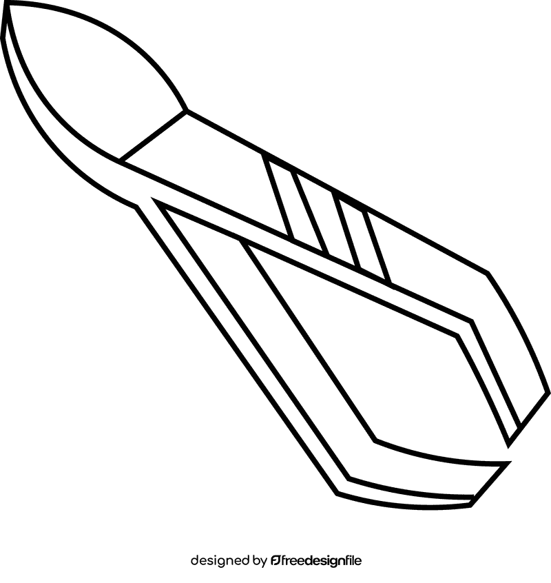 Tweezers striped black and white clipart