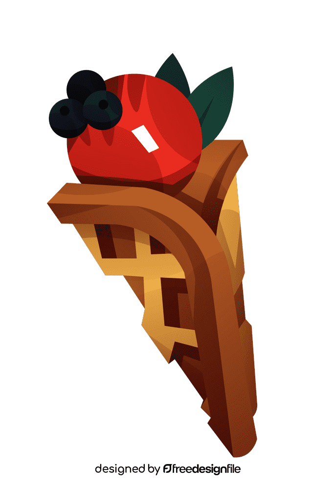 Waffle ice cream clipart